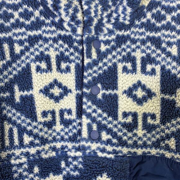 Rare Vintage Patagonia Synchilla Fleece Pullover Mens XS Navy Blue Aztec 90s - Picture 5 of 8